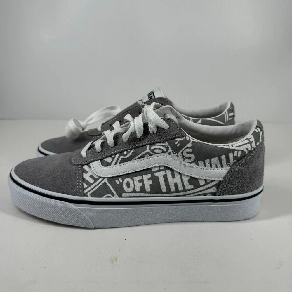 Vans Ward Low OTW Repeat Men's 7.5 Frost Grey/White Suede Canvas Skate Sneaker